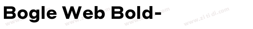 Bogle Web Bold字体转换
